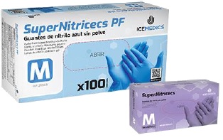 Guantes de nitrilo Azul  SUPERNITRICECS PF